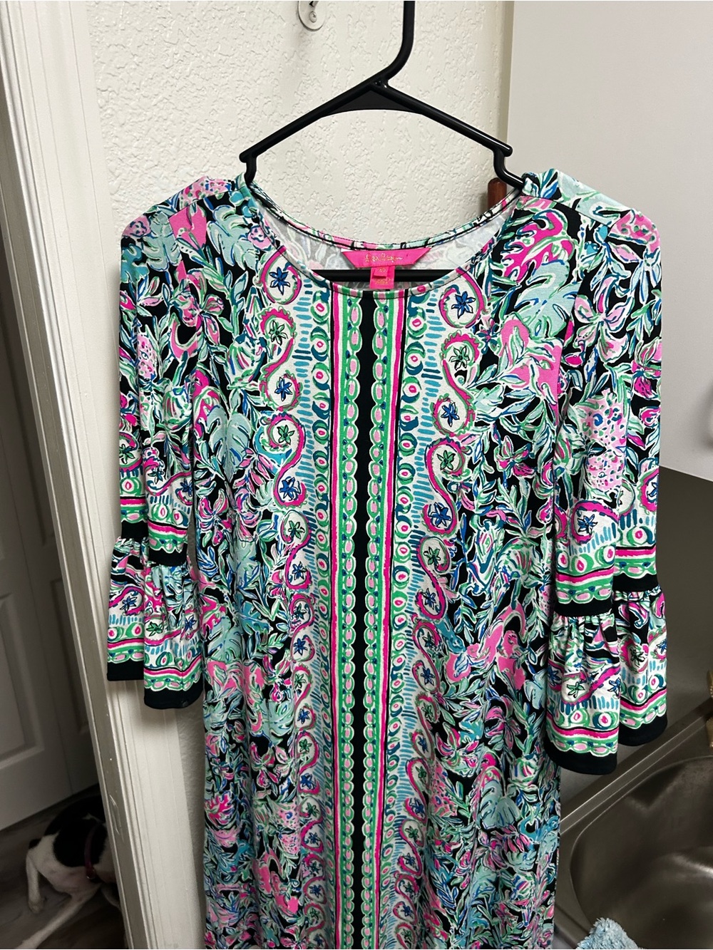 Lilly Pulitzer Ophelia Print Dress Onyx Lets Get Wild Engineered XS worn once